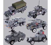 Bloques de construcción de vehículos militares de la Segunda Guerra Mundial, cañón, vehículo blindado de asalto, tanque de batalla, coche, camión, arma del ejército, juguetes educativos para niños