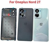 Back Glass For OnePlus Nord 2T 1+ nord 2t Battery Cover Rear Door Housing  Back Panel with Camera lens Gray Shadow