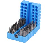 Juego de herramientas de vástago hexagonal de 33 piezas con puntas de destornillador de seguridad para reparación de mantenimiento