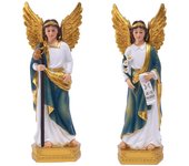 Estatua clásica de San Rafael, Ángel de San Galo, adornos, regalo de Navidad, artesanías de resina