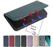 Funda de cuero magnética de lujo para iPhone 14 13 12 Pro Max 11 7 8 Se 2020 Xr Funda tipo libro con tapa tipo billetera For iPhone 13 azul