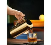 Jarra de agua de acero inoxidable, recipiente con protección para el hielo, jarras para jugo de frutas, recipientes divisores para vino tinto, tarro para cerveza, olla para bebidas de bar 1L
