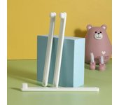1 Pieza Cepillo de Dientes Suave para el Cabello 360 Grados Cepillo de Dientes para Limpieza Oral de Mascotas Elimina el Mal Aliento Perros Gatos Cepillo de Dientes Herramienta de Limpieza Bucal para Mascotas blanco
