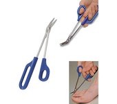 Tijeras para uñas de los pies con mango largo, cortaúñas, tijeras para uñas de los pies, cortador de acero inoxidable para manicura y pedicura, eliminación de piel muerta de los pies