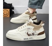Zapatos casuales para hombre, zapatillas de deporte de moda de caña alta para hombre, botas planas cómodas para estudiantes, zapatillas de skate, zapatos de marca para hombre 44