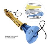 Herramienta de limpieza para saxofón Alto Tenor, paño ultrafino para saxofón azul