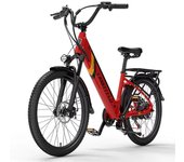 Bicicleta eléctrica LANKELEISI ES500 PRO con motor de 500 W, 48 V, 14,5 Ah, para uso urbano, neumáticos de 24 pulgadas y cuadro de aleación de aluminio. ES500 PRO Grey