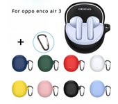 Funda protectora de silicona para auriculares oppo enco air 3, bonita funda de silicona siamesa de color puro para oppo enco air 3 For OPPO Enco Air3 azul marino