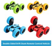 Coche teledirigido de alta velocidad con control remoto, 3D, con giro y derrape, a batería, para acrobacias, ideal para cumpleaños de niños y niñas. azul