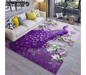 Alfombra con patrón de pavo real para sala de estar, alfombra antideslizante lavable para baño, alfombra para mesa de café, sofá, alfombra para dormitorio infantil 60X90cm