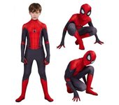 Disfraz de Halloween para niños, disfraz de Cosplay, conjunto de disfraz para niños, rojo + azul 100 negro