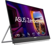 Monitor portátil ASUS ZenScreen MB229CF-J de 22 pulgadas, Full HD, IPS, 100 Hz, USB-C de 65 W, altavoz, soporte, brazo tipo C, subwoofer, 2.1 pulgadas gris oscuro