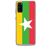 Coque Téléphone - Samsung - Galaxy S20 Plus - Drapeau Birmanie - Souple - Multicolore