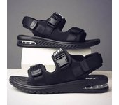 Zapatos de verano 2024, Sandalias planas para hombre, zapatos negros suaves y cómodos, sandalias de moda para hombre, calzado antideslizante para hombre 39 negro