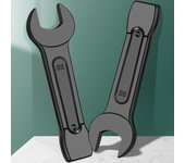 Llave de un solo extremo con mango recto y extremo abierto multifuncional, llave grande para trabajo pesado, herramienta manual para mantenimiento automotriz 24