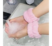 Cinturón para lavado de muñeca, toalla de microfibra suave, muñequeras para lavarse la cara, absorción de agua, lavado, previene la humedad, muñequera blanco
