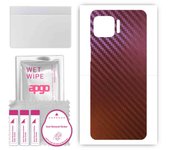 apgo skin sticker film foil vinyl for the BACK compatible with Motorola Moto G 5G Plus, scratch-resistant, easy to install - Carbon Chameleon CAKA5