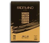 FABRIANO Bloc Schizzi 90g A3 avec Spirales
