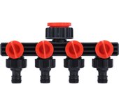 Conector de manguera de grifo de 4 vías, divisor de manguera de jardín a prueba de fugas para riego agrícola y hortícola