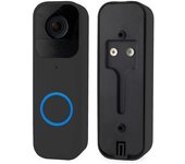 Placa trasera para timbre de vídeo, instalación sencilla sin perforación, cámara antirrobo, pieza de repuesto de placa trasera para timbre de seguridad negro