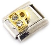 Les Trésors De Lily [C6070] - Malla 'Letra P' de oro blanco oro