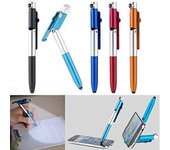 Bolígrafo plegable 4 en 1, mini bolígrafo capacitivo universal con pantalla para tableta y teléfono móvil rojo