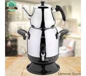 Tetera eléctrica samovar, tetera, par de té, tetera para el hogar, tetera eléctrica, electrodomésticos de cocina, calentador de agua, té, calentador turco para el hogar negro