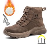 Botas de seguridad con aislamiento de 6 kV para hombre, botas de seguridad con punta de plástico para electricistas y soldadores, botas de seguridad antigolpes. 45