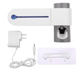 Soporte para cepillo de dientes con luz ultravioleta para limpieza Dispensador automático de pasta de dientes