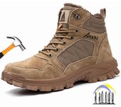 Zapatos de seguridad de alta calidad para hombre, botas de seguridad antiperforaciones, zapatillas con punta de acero, zapatos de trabajo de seguridad para hombre, botas de trabajo de invierno para hombre 37