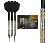 Dardos Target Japan BLACK MARQUE REYN 2BA con punta blanda, modelo Ren Agwiley, plumas con forma de dardo de tungsteno 2BA y chip de píxeles negro 2BA Mark Ren 2.0 90% oro