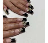 Shining Fake Nails Long Ballerina Press on Nails Fashion Nail Tips  Women Girls JP2915