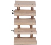 Escalera de madera natural de 5 capas para hámster, juguete para loros, escaleras para subir, juguetes para mascotas, accesorios para jaulas de regalo