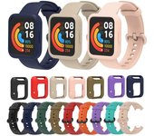 Correa de silicona para Redmi Watch 2, pulsera de reloj para Xiaomi Mi Watch 2 Lite, funda protectora negro