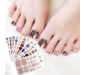 Calcomanías autoadhesivas impermeables de cobertura completa para manicura, estilo fresco, para decorar los pies, pegatinas para uñas de los pies style1