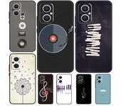 Funda minimalista para amantes de la música para OPPO Reno 8T, 2Z, 4Z, 5Z, 10, 4, 5, 6, 7, 8 Lite, OPPO Find X2, X3 Neo, X6 Pro, X5 Lite. OPPO Find X5