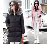 Chaqueta cálida acolchada de algodón de invierno para mujer M verde del ejército