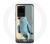Coque pour Samsung Galaxy S20 Ultra Perruches perroquets Bleu