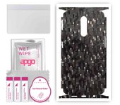 apgo Protective Skin Sticker for the back+sides compatible with Realme X2 Pro, Full Wrap Film, Foil, Vinyl - Pattern Carbon Black Pixel