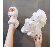 Sandalias de mujer Plataforma Zapatos de mujer Hook&Loop Sandalias de verano para mujer 40 negro