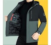 Abrigo cálido de otoño e invierno para hombre, con capucha, informal, resistente al viento, para exteriores, sombrero, parka, chaqueta para hombre, parka impermeable, chaqueta larga XXXXL verde