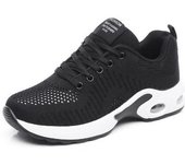 Zapatillas de deporte de malla con amortiguación de aire de verano para mujer para viajes y deportes al aire libre size 35 blanco