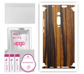 apgo Protective Skin Sticker for the back+sides compatible with Xiaomi Mi 9T Pro, Full Wrap Film, Foil, Vinyl - Pattern Tigerwood