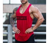Muscleguys Just Gym Fitness - Camiseta sin mangas para hombre, camiseta sin mangas de malla para culturismo L negro