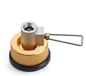 Adaptador de tanque de gasolina plano, válvula, convertidor de Gas, palanca de cambios, adaptador de recarga de cilindro de Camping Butane Tank Adapter