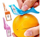 Pelador de frutas, manzana, kiwi, cortador de naranjas, peladores de verduras de acero inoxidable, pelador Manual portátil de patatas, pelador de herramientas de cocina 1 PC color rosa