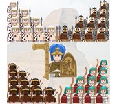 Bloques de construcción de caballero teutónico medieval, 11 piezas, figura de soldado del Antiguo Egipto, castillo militar, accesorios de armas, ladrillos, juguete, regalo para niños, N321