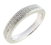 Bague Argent 'Pour la Vie' blanc argenté (rhodié) - 3 mm 52 blanco