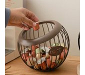 Soporte para cápsulas K para mostrador, cesta de almacenamiento de cápsulas de café de metal, gran capacidad café