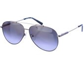 Gafas de sol de metal y acetato con forma rectangular SF265S unisex - plata